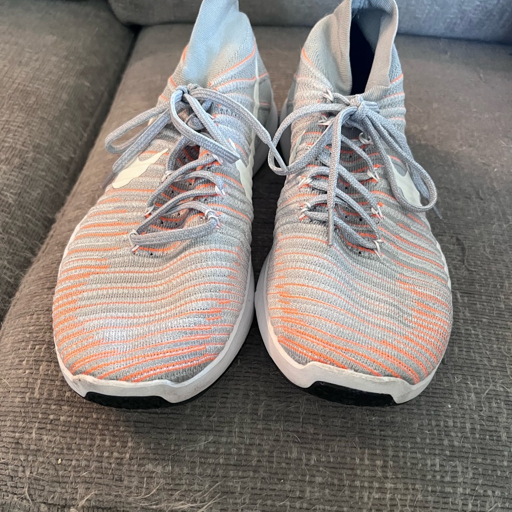 Nike Gray and Orange Athletic Shoes